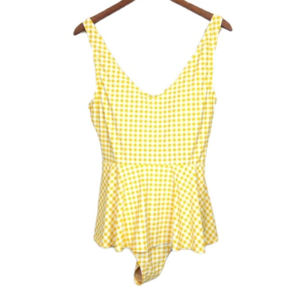 Old Navy szTALL Checkered Swim Dress One Piece